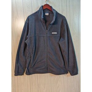 Columbia Jacket Mens Sz XL 1X Black Fleece Lightweight Coat Outdoors Adult Zip